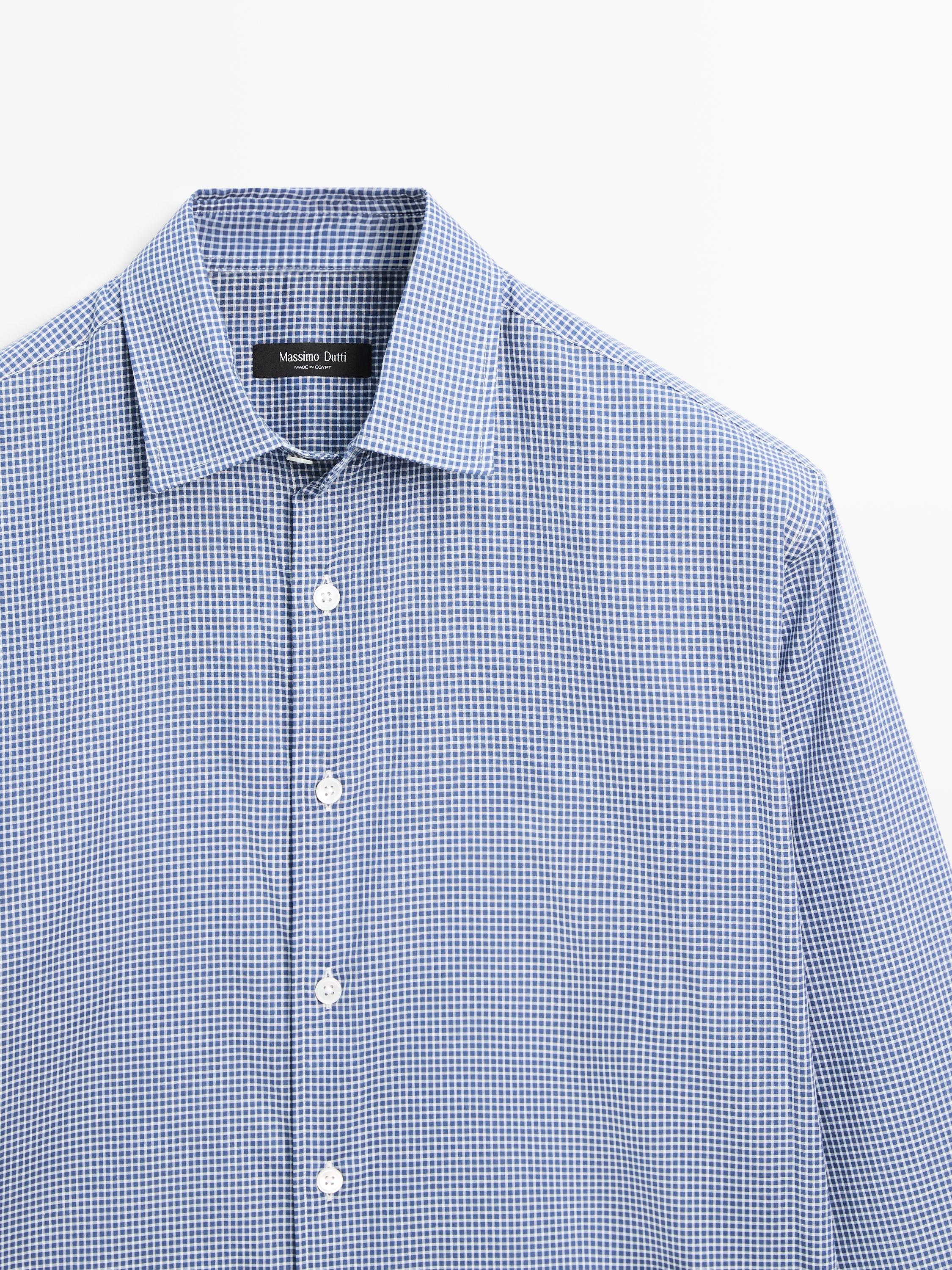 Regular fit check 100% cotton shirt